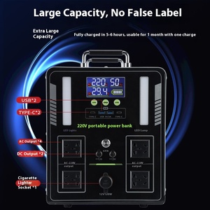 Banco de Energía Portátil de Alta Capacidad 220V para Exteriores, Gran Almacenamiento de Energía, Ideal para Viajes en Auto, MPPT, Emergencias, 500W, Corriente Pura - Product Image 2