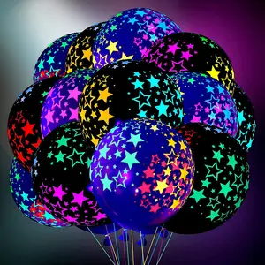 नींबू अंधेरे में चमक के पार्टी नीयन गुब्बारे यूवी Blacklight चमकदार फ्लोरोसेंट Globos खुश जन्मदिन की आपूर्ति सजावट शादी