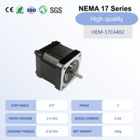 Moteur pas à pas hybride NEMA17 2 phases 0,9 pas 42 mm à couple élevé 2,4 VDC certifié ROHS pour équipement d'imagerie médicale et machine CNC