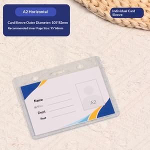 Porte-cartes de visite en PVC rigide transparent avec logo personnalisé, finition givrée, pour fournisseurs - Product Image 6