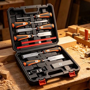 Ensemble de 10 ciseaux multifonctions abordables pour la maison, le garage, le bricolage et kit d'outils essentiels pour le travail du bois - Product Image 1
