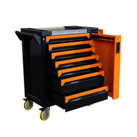 Armoire à outils mobile d'atelier à 7 tiroirs en acier, sur roulettes, capacité 300 kg, personnalisable OEM, avec serrure à clé - 4S Store Car