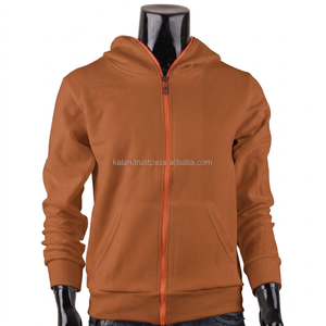 KFH04 Men's Plus Size <b>Zip</b>-up Fleece Hoodie 100% Cotton Sweatshirt Custom Printed for Winter Hoody - Product Image 5