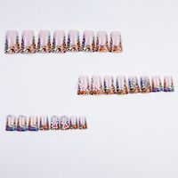 Faux ongles artificiels de canard en ABS de haute qualité avec de la colle, vente en gros de faux ongles de haute qualité, 24 pièces