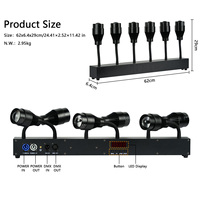 Barre de projecteurs LED de scène 6x10W avec zoom manuel, faisceau et wash, couleur blanche, DMX512 pour DJ, discothèque, fête, maison, club, concert en direct, église