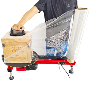 Electric Semi-Automatic Stretch Film <b>Wrapping</b> <b>Machine</b> Cans Packaging for Apparel Textiles Cans Plastic Film Roll - Product Image 1