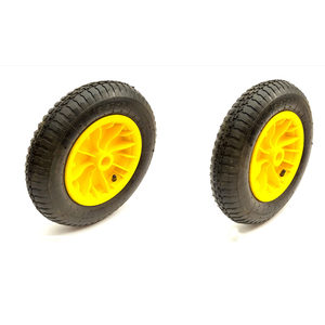 عجلة صفراء & عربة يدوية مع أنبوب داخلي, عجلة صفراء & 14 بوصة 3.50-8 إطار هوائي & عربة بأنبوب داخلي - Product Image 1