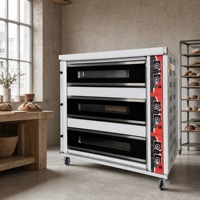 Four de boulangerie RTK grande capacité, trois niveaux, six plateaux, avec réglages de niveau séparés, pour la production de petit-déjeuner hôtelier