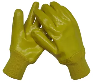 Cheap Price Sandy Gloves, China Manufacturer Nitrile Gloves Yellow heavy safety gloves