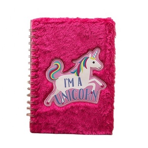 Bán Buôn Giá Rẻ Lông Bìa Unicorn Xoắn Ốc Nhật Ký A5 Máy Tính Xách Tay Cho Quà Tặng Cô Gái - Product Image 1
