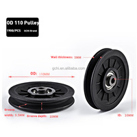 Multi-Tamaño-Plástico-Poleas-para-Fuerza-Entrenamiento-Máquinas-Nylon-POM-Fuerza-Poleas 90MM 100M 110MM