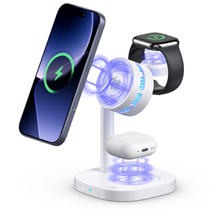 Base de Carga Inalámbrica Magnética de 25W, Estación de Carga 3 en 1 con Refrigeración por Semiconductor TEC para iPhone, iWatch y <span class=keywords><strong>AirPods</strong></span> - Product Image 1