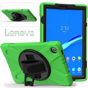 Heavy duty shock protection 360 degree rotate handle stand case for Lenovo tab M10 HD 10.1 TB-X306X 2020 robust cover