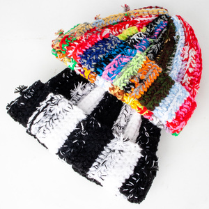 Nuevo Gorro Beanie de Punto Grueso Hecho <span class=keywords><strong>a</strong></span> Mano en <span class=keywords><strong>Crochet</strong></span> con Efecto Desgastado <span class=keywords><strong>para</strong></span> Invierno <span class=keywords><strong>para</strong></span> Mujer y Hombre - Product Image 3