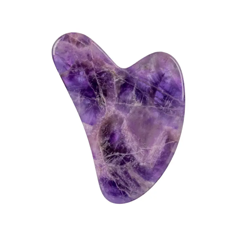 Factory Wholesale Natural Crystal Scraping Tool Guasha Heart Shape Body Scraper Custom Logo Rose Quartz Gua Sha Facial Massage