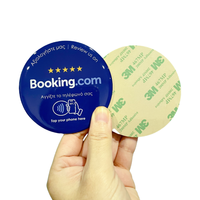 Etiqueta adhesiva epoxi NFC, tarjeta de menú de mesa RFID, código QR, redes sociales, NFC, revisión de Google, placa epoxi