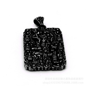 Collar con colgante de acero inoxidable yunnique Acala Bodhisattva, joyería de regalo con temática budista - Product Image 5