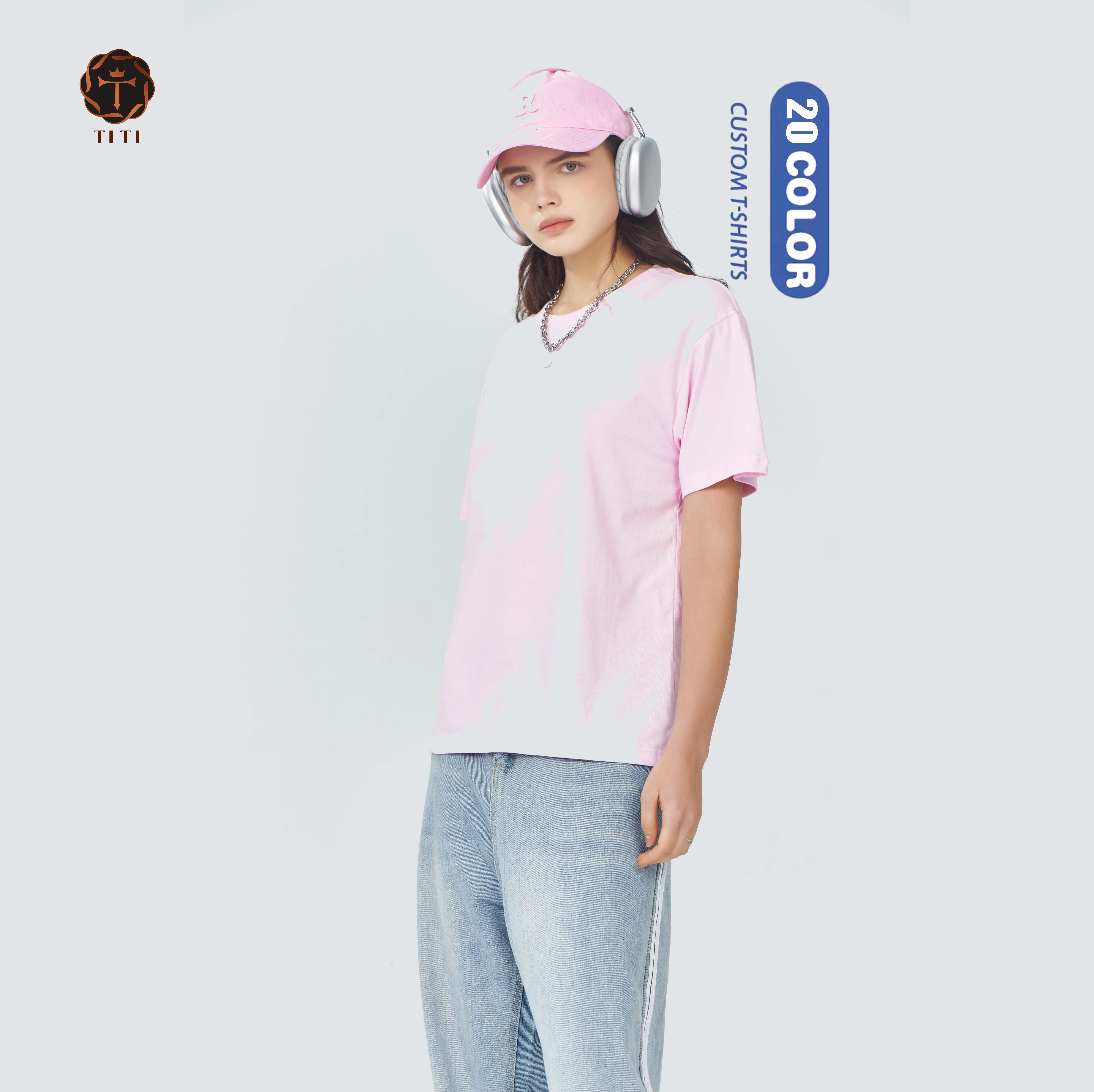 Оптовая продажа, бестселлер, 100% хлопковая белая женская футболка с графическим дизайнерским принтом логотипа на заказ