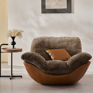 Sillón Reclinable <span class=keywords><strong>de</strong></span> Cuero Genuino <span class=keywords><strong>de</strong></span> Estilo Nórdico Italiano Minimalista para Sala <span class=keywords><strong>de</strong></span> Estar, Mueble <span class=keywords><strong>de</strong></span> Alta Gama para Dormitorio con Patas <span class=keywords><strong>de</strong></span> Madera - Product Image 2