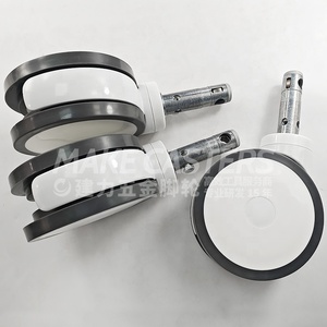 Y tế Castor bánh xe điều khiển trung tâm khóa bánh bệnh viện giường thiết bị im lặng thân <span class=keywords><strong>Caster</strong></span> TPR 5 "6" inch Twin xoay ruedas - Product Image 4