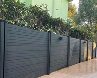 Barrière en aluminium extérieure d'intimité de latte de jardin enduite de poudre décorative en métal
