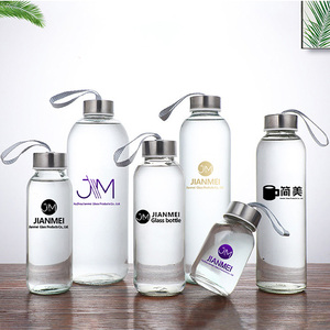 JM Top Vente <span class=keywords><strong>Promo</strong></span> Bouteille D'eau En Verre Haute Isolation Thermique Différents Types En Acier Inoxydable Matériel Bambou Couvercle Nouvel Usage Domestique - Product Image 2