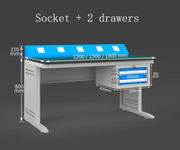 Banc de travail en métal ESD Janes, moyen, multifonctionnel, robuste, table d'inspection avec lumière