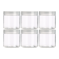 Vente en gros 100ml 120ml 200 ml 250 ml 300 ml 400 ml ml Pot en plastique cosmétique à large bouche en PET coloré givré avec couvercle en plastique