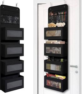 Organisateur suspendu pour porte avec fenêtre transparente et poche en PVC, organiseurs de placard suspendus pour le rangement des articles divers - Product Image 1