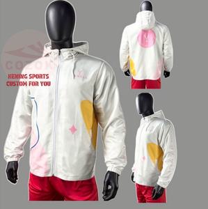 男性用ジャケットトレーニング防水トラックAnorakプラスサイズロングコート男性用ルーズランニングヴィンテージジャケット - Product Image 5