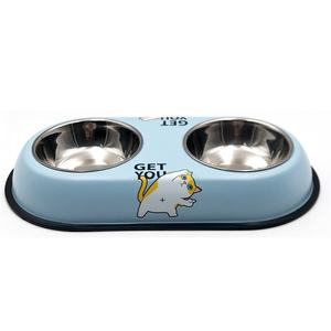 Alimentador de agua potable de acero inoxidable doble ecológico, cuenco bonito y antigolpes para perros, cuenco para gatos, cuenco para mascotas para perros y gatos - Product Image 3