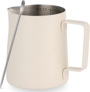 Brocche 12 once Espresso <span class=keywords><strong>fumante</strong></span> in acciaio inox Latte <span class=keywords><strong>caffè</strong></span> Cappuccino Barista brocche di vapore brocca di Latte tazza con penna Latte Art - Product Image 1
