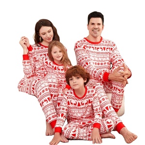 Pigiami Natalizi Coordinati per Famiglia 2025, Alta Qualità 100% Cotone, Stampa Albero di <span class=keywords><strong>Natale</strong></span> e Renne, per Papà, Mamma, Bambini e Neonati - Product Image 1