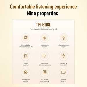 เครื่องช่วยฟังดิจิตอลแบบพกพาเครื่องช่วยฟังบลูทูธแบบชาร์จไฟได้ - Product Image 3