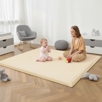 Tapis de protection contre les chutes à bords arrondis, antidérapant, en mousse épaisse, pour personnes âgées, avec housse amovible et facile à nettoyer