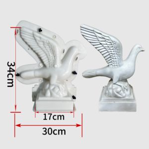 Statue modello di animali in cemento (piccione, gallo, pesce, uccello, pavone), palline di fiori, stampi a forma di fiore e colonne romane - Product Image 2