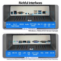 Sistemas POS todo en uno de 14 pulgadas, terminal de caja registradora para tiendas minoristas, máquina POS Android con impresora, lector de tarjetas NFC, software SDK