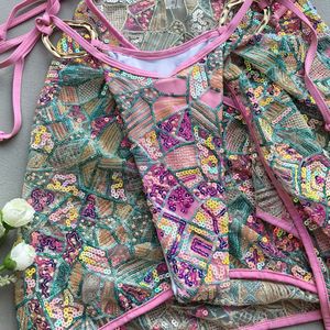 Conjunto <span class=keywords><strong>de</strong></span> Bikini Sexy <span class=keywords><strong>de</strong></span> Tres Piezas JSN 2025 con Cuello Halter y Aberturas para <span class=keywords><strong>Mujer</strong></span> con Lentejuelas <span class=keywords><strong>Traje</strong></span> <span class=keywords><strong>de</strong></span> <span class=keywords><strong>Playa</strong></span> <span class=keywords><strong>de</strong></span> Moda para Damas - Product Image 6