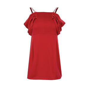 <span class=keywords><strong>Vestidos</strong></span> <span class=keywords><strong>de</strong></span> Princesa para Niñas, con Hombros Descubiertos, Mangas Abullonadas, Color Rojo Vino, Satén, Tirantes <span class=keywords><strong>de</strong></span> Cristal, Vestido <span class=keywords><strong>de</strong></span> Cóctel con Lentejuelas - Product Image 2