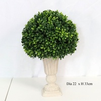 Topiaire de buis artificiel, petite plante en Pot, bonsaï, végétation, spirale, simple, Double boule, Uv, conservé dans un Pot en résine