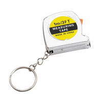 X926-1 Promotion : Mini mètre à ruban en acier personnalisé, porte-clés portable 1m, cadeau publicitaire imprimé UV avec logo personnalisé