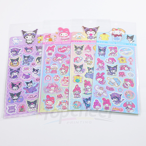 Nhà máy tùy chỉnh dễ thương Anime Kawaii Kiss cut Sticker tấm in ấn không thấm nước Vinyl Holographic long lanh Sticker tấm - Product Image 5