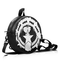 Sac à main rond en PU Saipan Splash personnalisé de qualité supérieure avec bandoulière réglable pour les vacances, les sorties et les cadeaux du Nouvel An