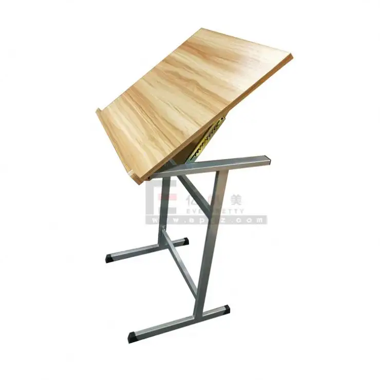 Wooden Proffeshional School Furniture Art Drafting Drawing Table for Ethiopia