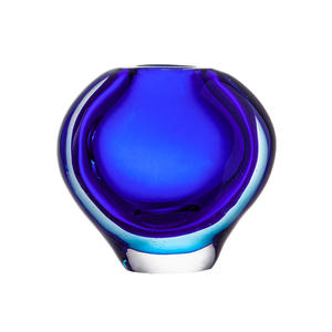 Vases à fleurs en verre classiques, double profondeur, bleu océan, grands, centre de table de mariage, transparents - Product Image 2