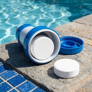 J07022 Diamètre : 7,5 cm, Poids : 200 g Comprimés pour <span class=keywords><strong>piscine</strong></span> à usage professionnel pour les entreprises de services piscicoles Produits chimiques pour <span class=keywords><strong>piscine</strong></span> - Product Image 4