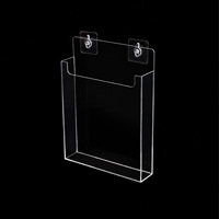 Boîte de rangement moderne minimaliste en acrylique A4/A5/A6, support mural sans perçage avec fentes pour cartes, présentoir de documents et de prospectus