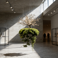 Installation Artistique de Verdure et de Fleurs Suspendues – Décoration Créative de Plantes et Fleurs Artificielles pour Centres Commerciaux, Hôtels, Mariages et Espaces Commerciaux