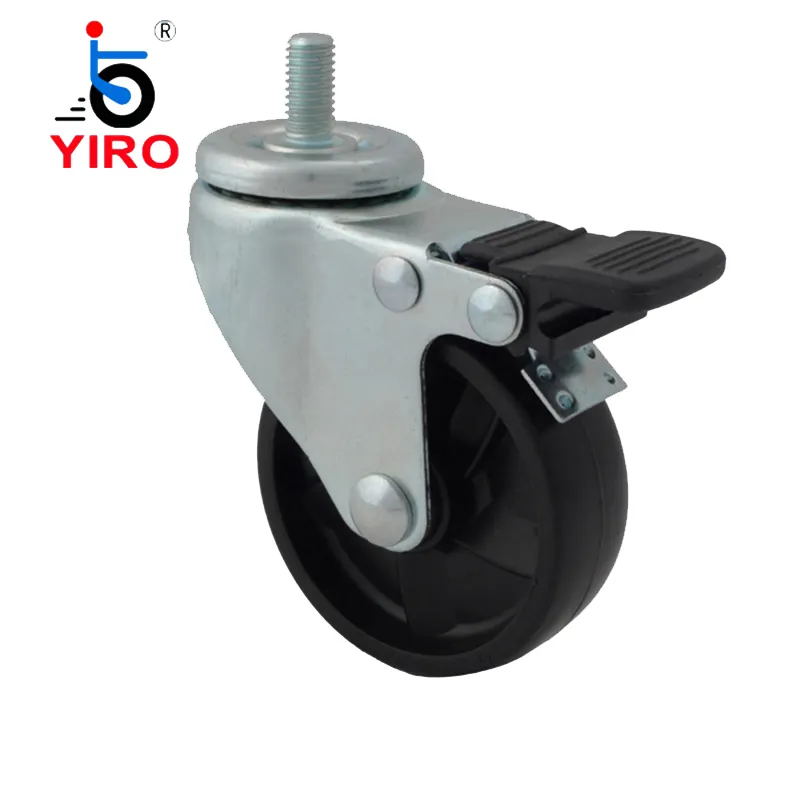 1.5 2 2.5 3 4 5 6 8 Inches High Quality Pu Industrial Caster Wheel Locking Caster Wheels For Industrial