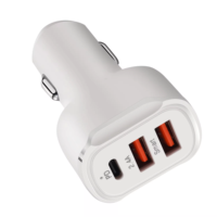 Chargeur de voiture 3A 3 ports Type C et chargeur USB QC 3.0 avec technologie Qualcomm Quick Charge 3.0